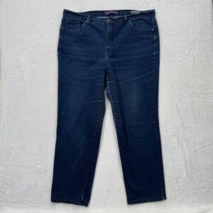 Gloria Vanderbilt Jeans Womens 18W Blue Amanda High Rise Tapered Leg Dark Wash